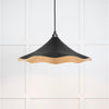 Smooth Brass Flora Pendant-From The Anvil-Elan Black-nirohome