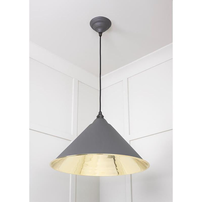 Smooth Brass Hockley Pendant-From The Anvil-Brass-nirohome