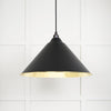 Smooth Brass Hockley Pendant-From The Anvil-Elan Black-nirohome