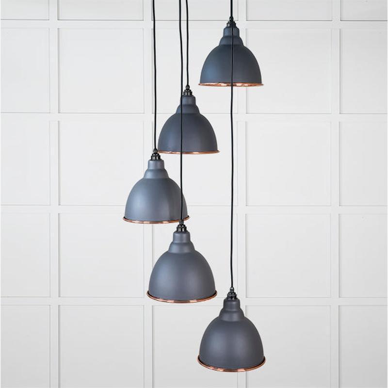 Smooth Copper Brindley Cluster Pendant-From The Anvil-Copper-nirohome