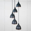 Smooth Copper Brindley Cluster Pendant-From The Anvil-Soot-nirohome