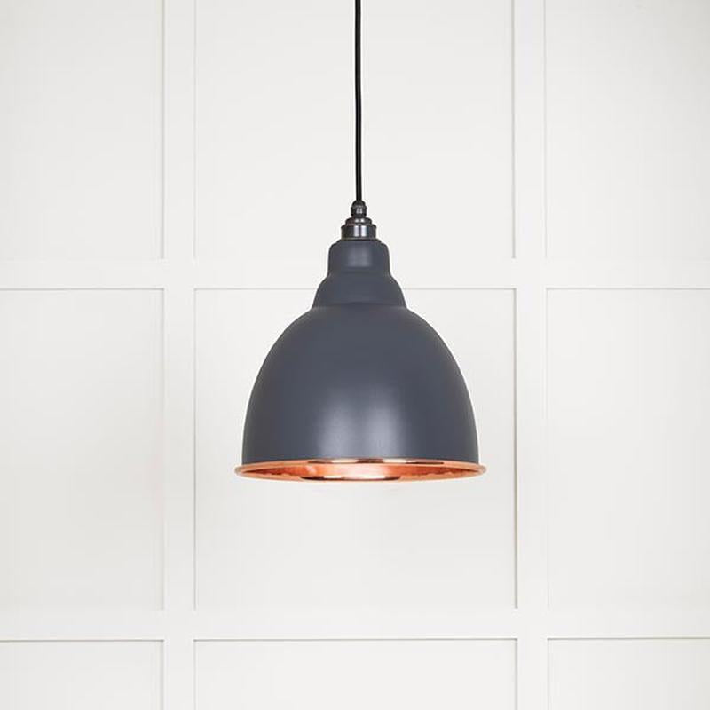 Smooth Copper Brindley Pendant-From The Anvil-Slate-nirohome