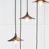 Smooth Copper Flora Cluster Pendant-From The Anvil-Copper-nirohome