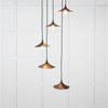 Smooth Copper Flora Cluster Pendant-From The Anvil-Copper-nirohome
