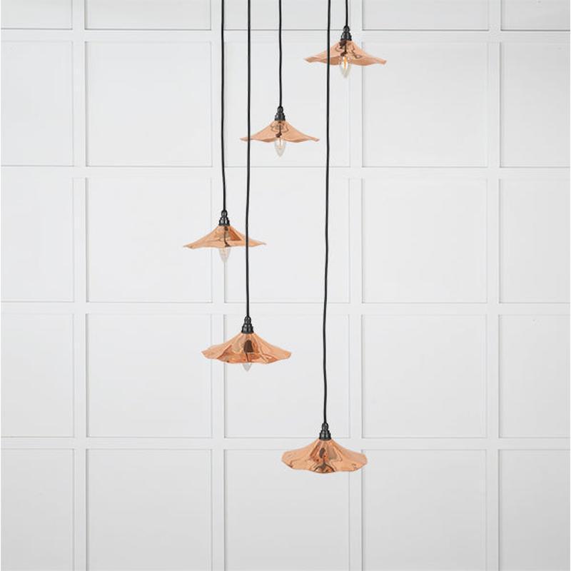 Smooth Copper Flora Cluster Pendant-From The Anvil-Copper-nirohome