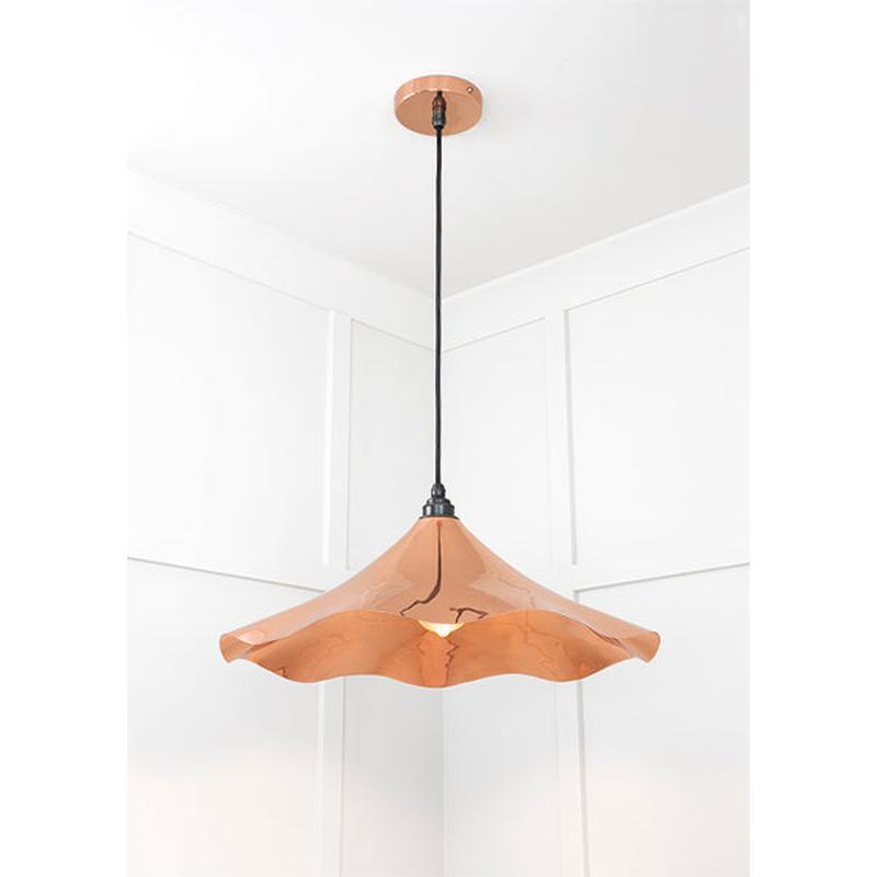 Smooth Copper Flora Pendant-From The Anvil-Copper-nirohome