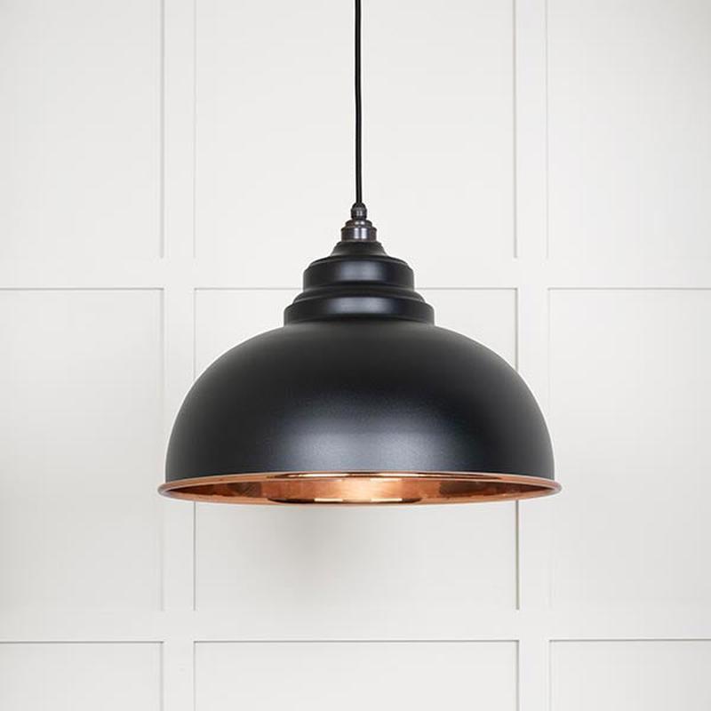 Smooth Copper Harborne Pendant-From The Anvil-Elan Black-nirohome