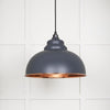 Smooth Copper Harborne Pendant-From The Anvil-Slate-nirohome