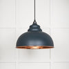 Smooth Copper Harborne Pendant-From The Anvil-Soot-nirohome