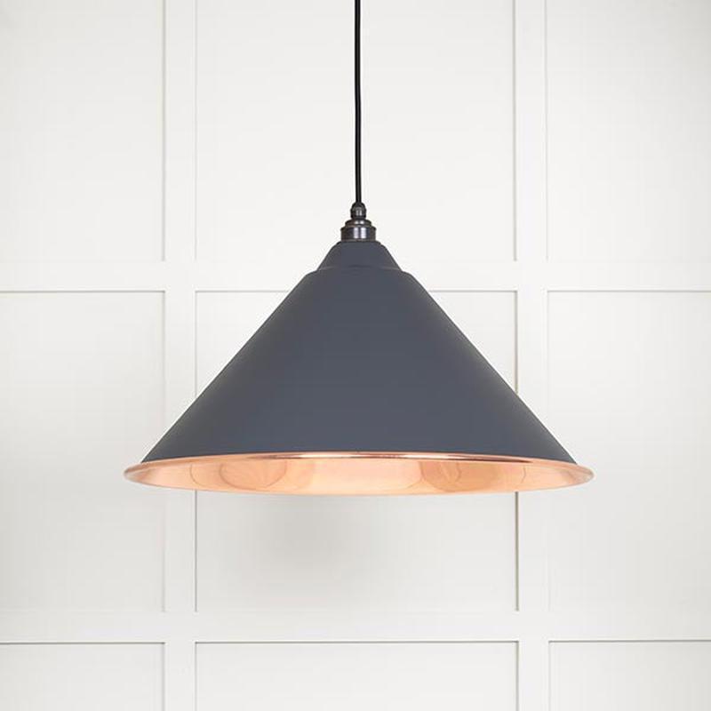Smooth Copper Hockley Pendant-From The Anvil-Slate-nirohome