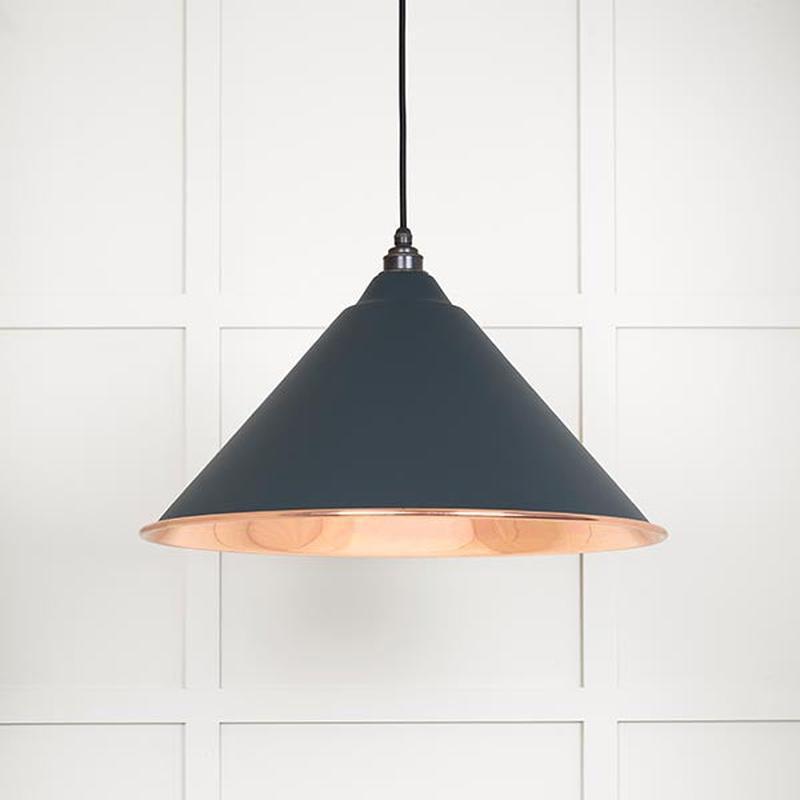 Smooth Copper Hockley Pendant-From The Anvil-Soot-nirohome
