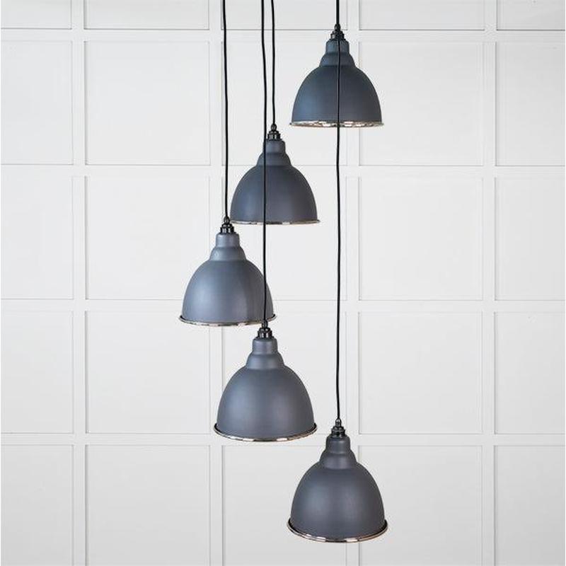 Smooth Nickel Brindley Cluster Pendant-From The Anvil-Slate-nirohome
