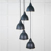 Smooth Nickel Brindley Cluster Pendant-From The Anvil-Soot-nirohome