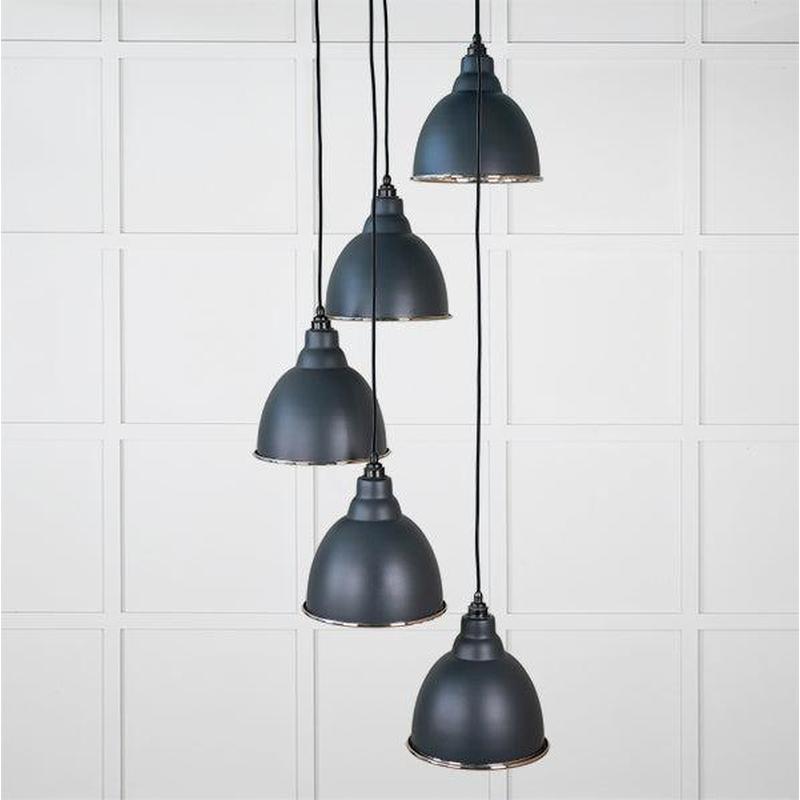 Smooth Nickel Brindley Cluster Pendant-From The Anvil-Soot-nirohome