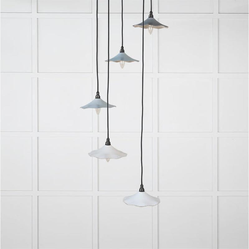 Smooth Nickel Flora Cluster Pendant-From The Anvil-Birch-nirohome
