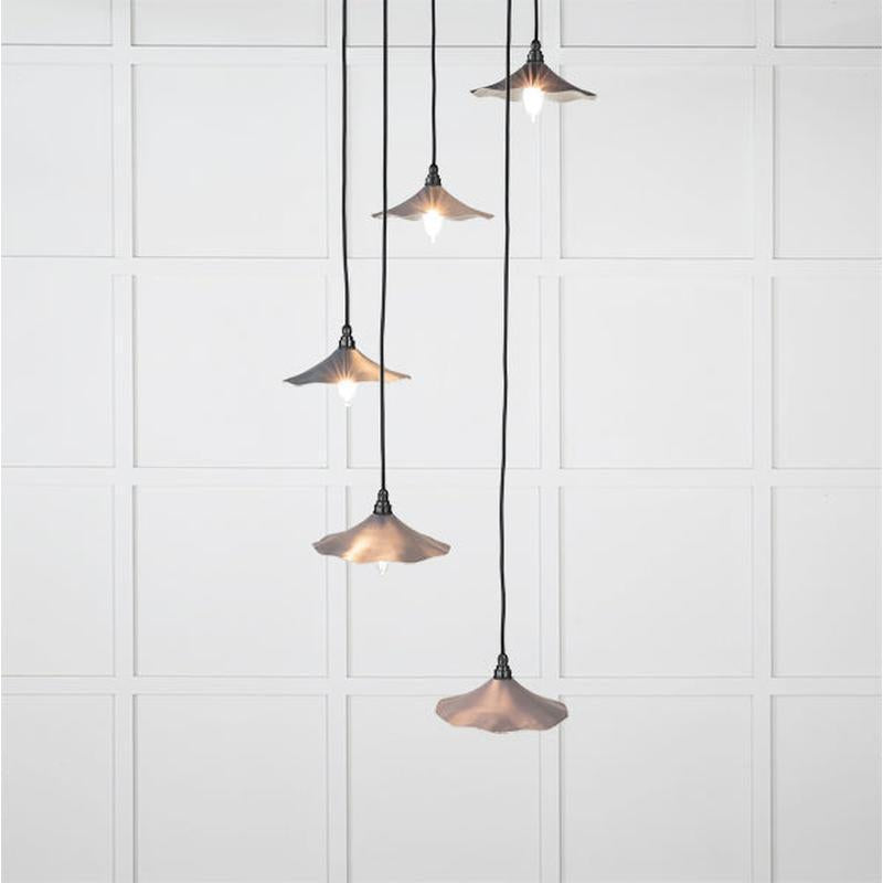 Smooth Nickel Flora Cluster Pendant-From The Anvil-Nickel-nirohome