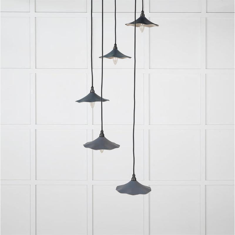 Smooth Nickel Flora Cluster Pendant-From The Anvil-Slate-nirohome