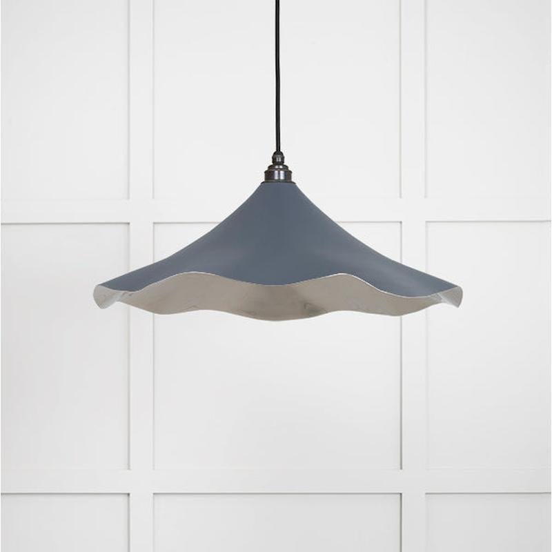 Smooth Nickel Flora Pendant-From The Anvil-Slate-nirohome