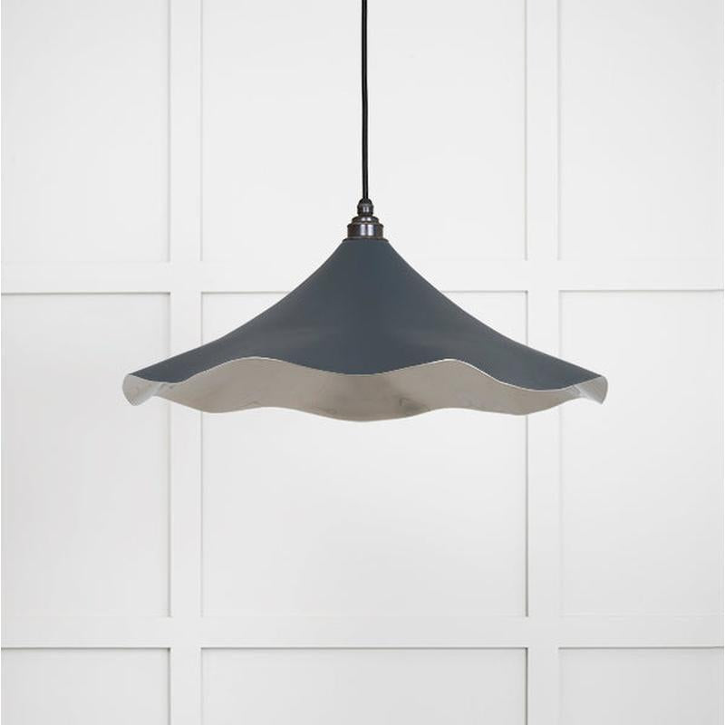 Smooth Nickel Flora Pendant-From The Anvil-Soot-nirohome