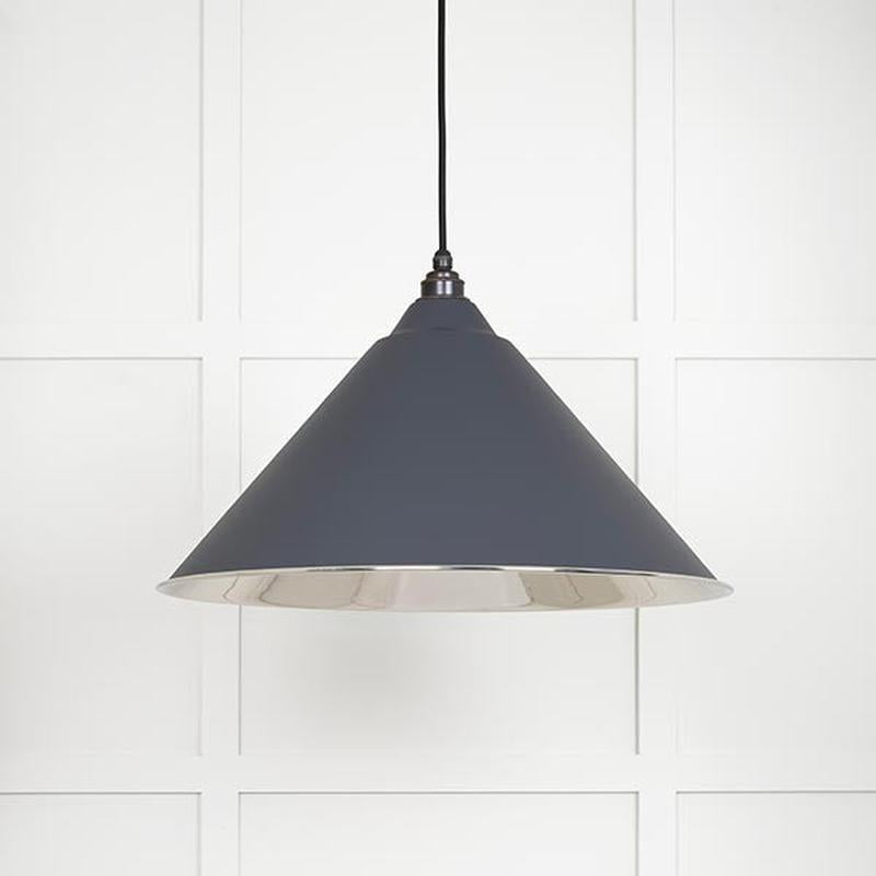 Smooth Nickel Hockley Pendant-From The Anvil-Slate-nirohome