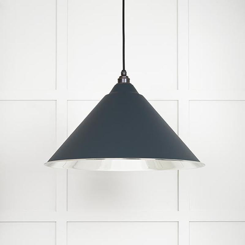 Smooth Nickel Hockley Pendant-From The Anvil-Soot-nirohome