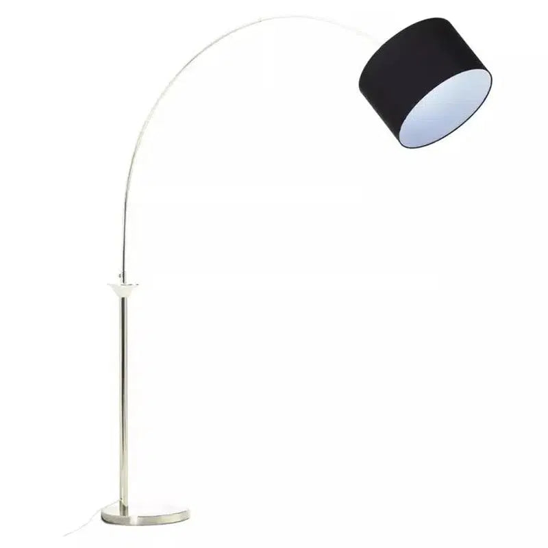 Stanton Nickel Finish Large Arc Floor Lamp-Niro Home-nirohome