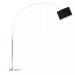 Stanton Nickel Finish Large Arc Floor Lamp-Niro Home-nirohome