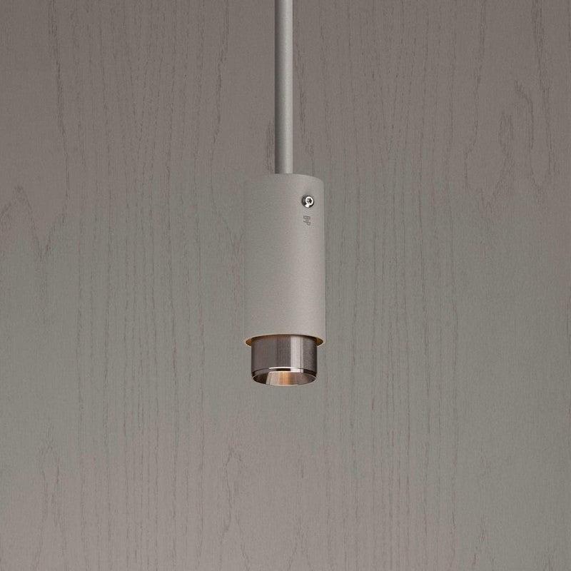 Stone Exhaust Pendant With Linear Knurl Detailing-Buster + Punch-Brass-nirohome