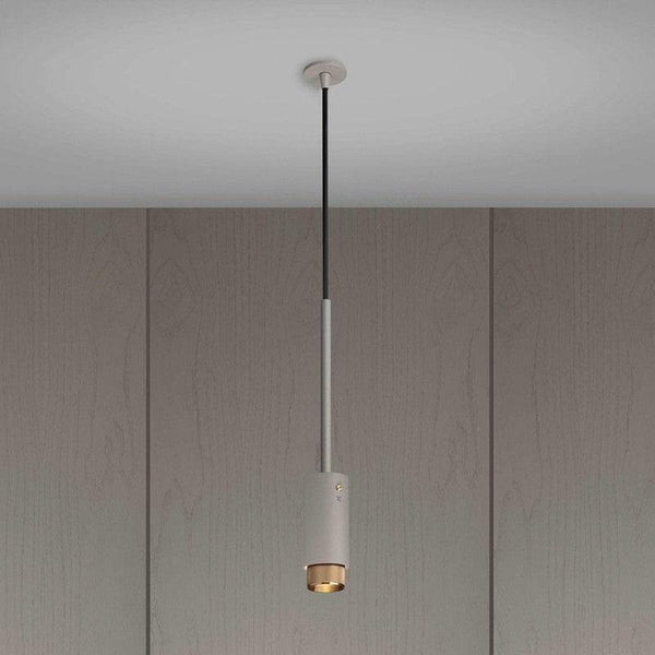 Stone Exhaust Pendant With Linear Knurl Detailing