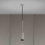 Stone Exhaust Pendant With Linear Knurl Detailing-Buster + Punch-Burnt Steel-nirohome