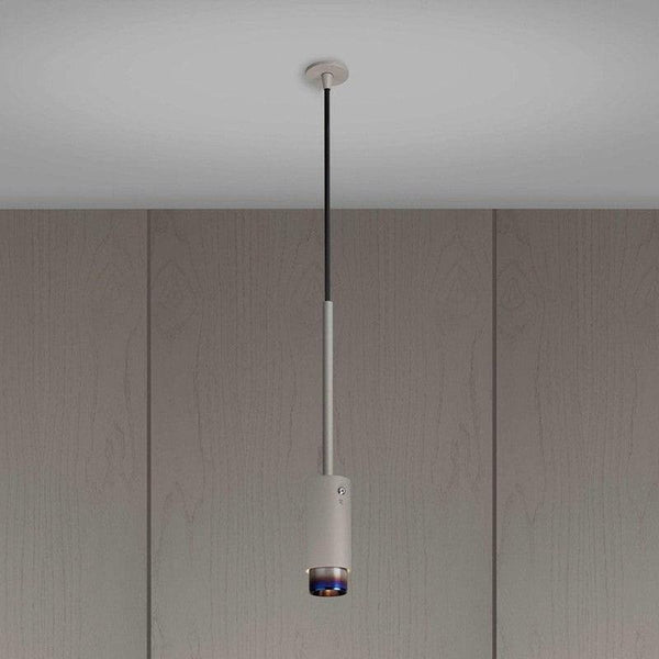 Stone Exhaust Pendant With Linear Knurl Detailing