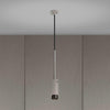 Stone Exhaust Pendant With Linear Knurl Detailing-Buster + Punch-Gun Metal-nirohome