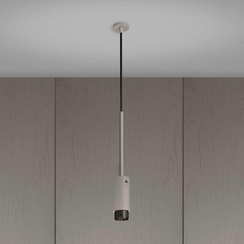 Stone Exhaust Pendant With Linear Knurl Detailing-Buster + Punch-Gun Metal-nirohome