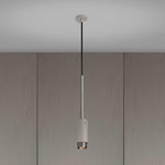 Stone Exhaust Pendant With Linear Knurl Detailing-Buster + Punch-Steel-nirohome