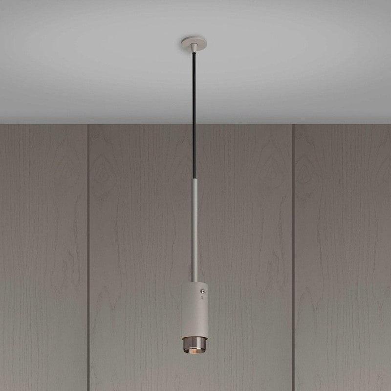 Stone Exhaust Pendant With Linear Knurl Detailing-Buster + Punch-Steel-nirohome