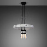 Stone Hero Multi Pendant Chandelier-Buster + Punch-Steel-nirohome