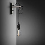 Stone Hooked Wall Light With Cross Knurl Detailing-Buster + Punch-Smoked Bronze-nirohome