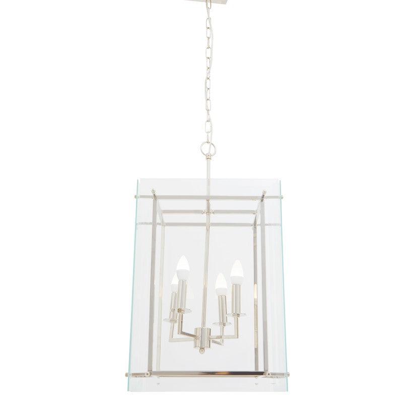 Sutton 4 Bulb Glass Boxed Chandelier-Wrenford & Co.-nirohome