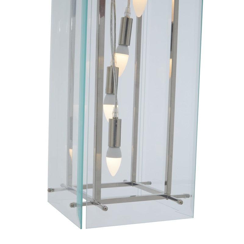 Sutton 5 Bulb Glass Rectangular Chandelier-Niro Home-nirohome