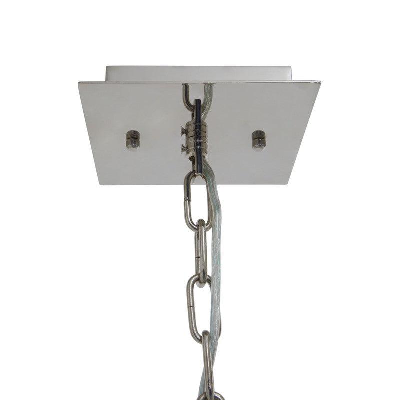 Sutton 5 Bulb Glass Rectangular Chandelier-Wrenford & Co.-nirohome