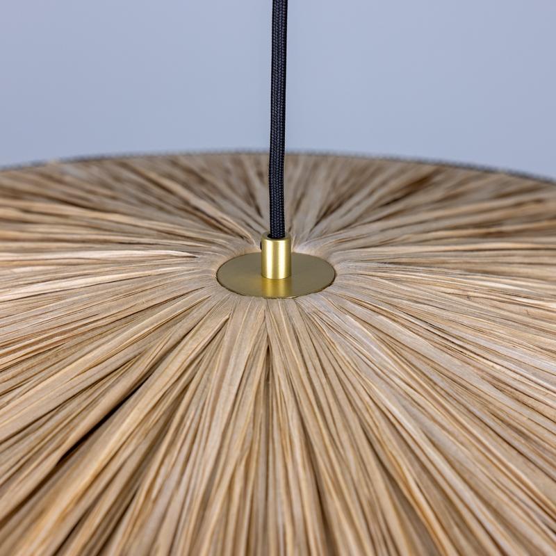 Syracuse Raffia Black Tassel Pendant Light 78cm-Mullan Lighting-100cm-nirohome