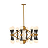 Tanner Orb 16 Bulb Brass Chandelier-Niro Home-nirohome