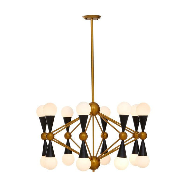 Tanner Orb 16 Bulb Brass Chandelier