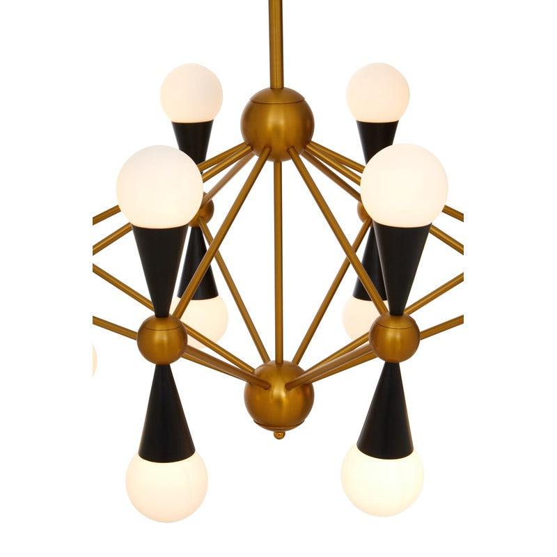 Tanner Orb 16 Bulb Brass Chandelier-Niro Home-nirohome