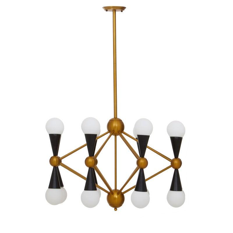 Tanner Orb 16 Bulb Brass Chandelier-Niro Home-nirohome