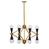 Tanner Orb 16 Bulb Brass Chandelier-Wrenford & Co.-nirohome