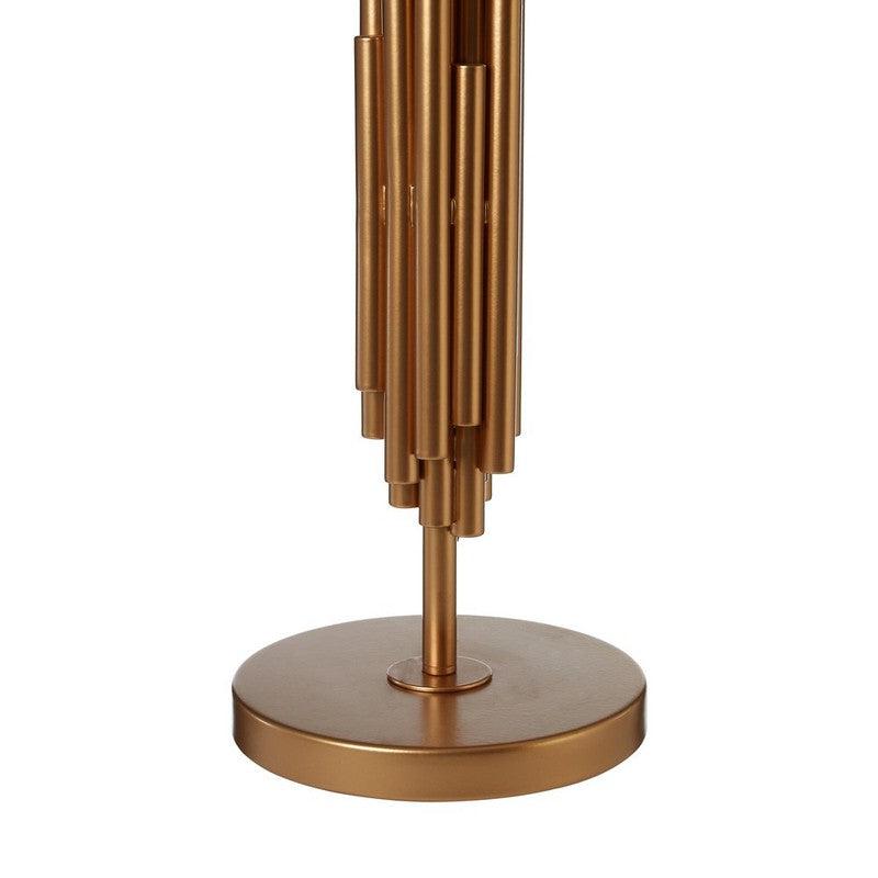 Tate Asymmetric Gold Stem Table Lamp With Fabric Shade-Niro Home-nirohome