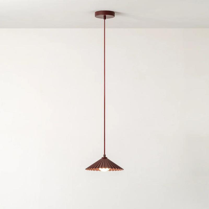 The Pleat Pendant Ceiling Light-Houseof.-Burgundy-nirohome
