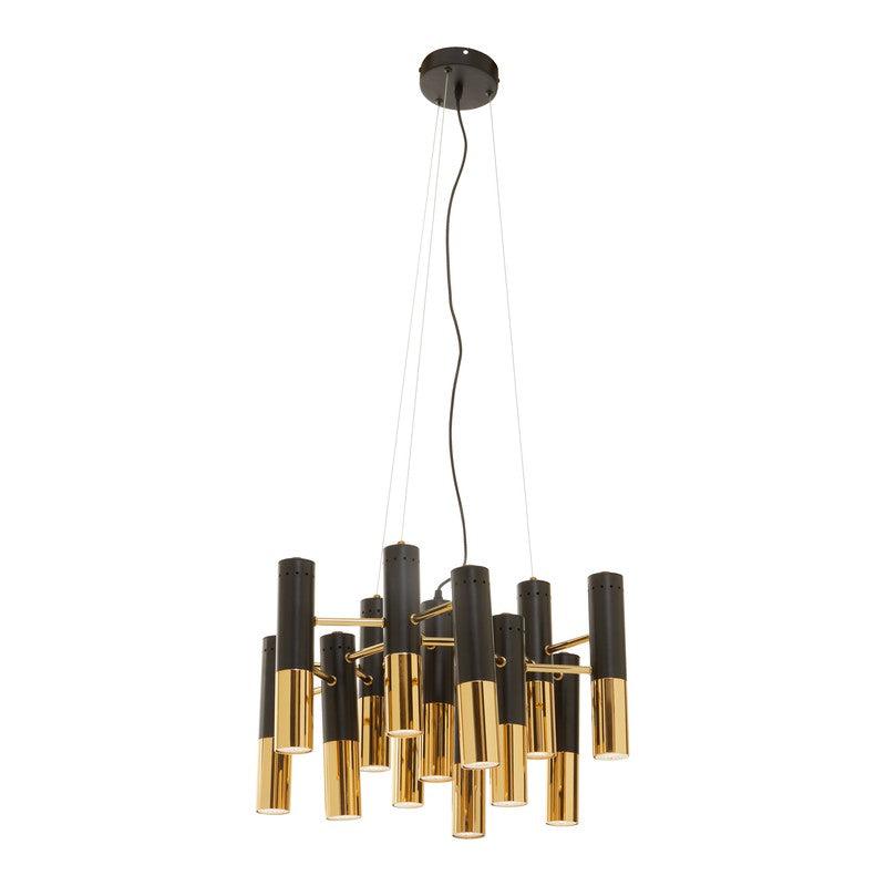 Ubbin Black And Gold Tube Chandelier-Niro Home-nirohome