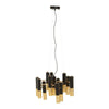 Ubbin Black And Gold Tube Chandelier-Wrenford & Co.-nirohome